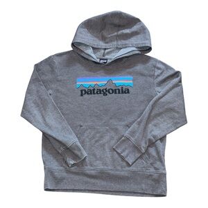 Patagonia Gray Pullover Lightweight Long Sleeve Hoodie Sweatshirt Youth XL